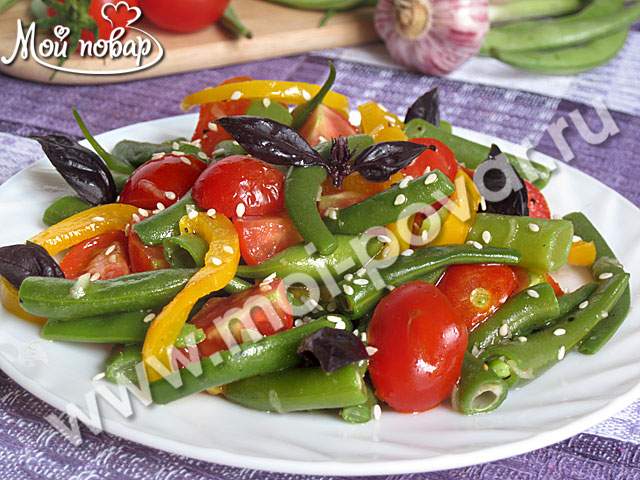 Салат из зеленой фасоли и моркови - пошаговый рецепт с фото