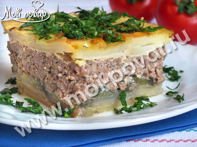 Картофельная запеканка с мясом и овощами. Мясная запеканка с картофелем и овощами