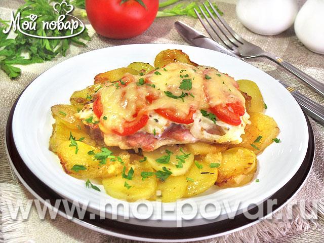 Картофель с куриным бедром в духовке (пошаговый фото рецепт) - ВашВкус