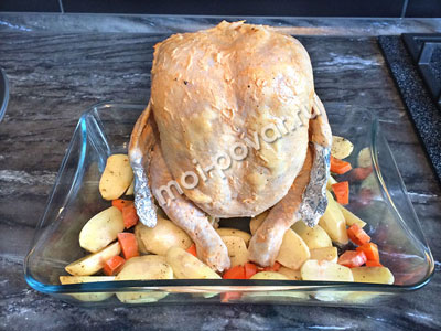 Запеченная курица в банке с картошкой